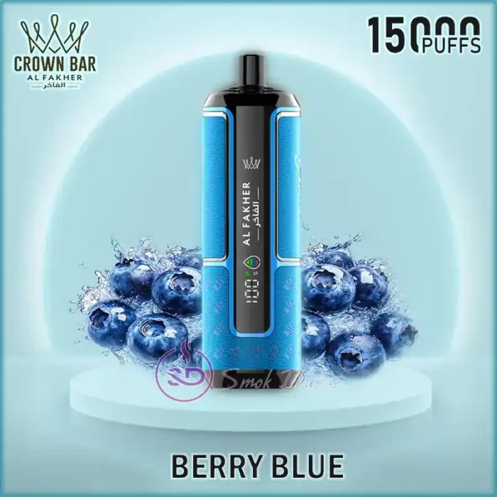 AL-FAKHER-CROWN-BAR-HYPERMAX-15000-PUFFS-Berry-Blue