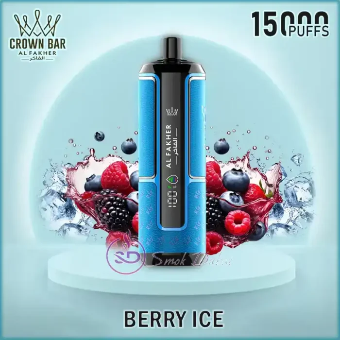 AL-FAKHER-CROWN-BAR-HYPERMAX-15000-PUFFS-Berry-Ice