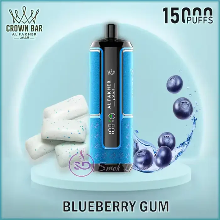 AL-FAKHER-CROWN-BAR-HYPERMAX-15000-PUFFS-Blueberry-Gum