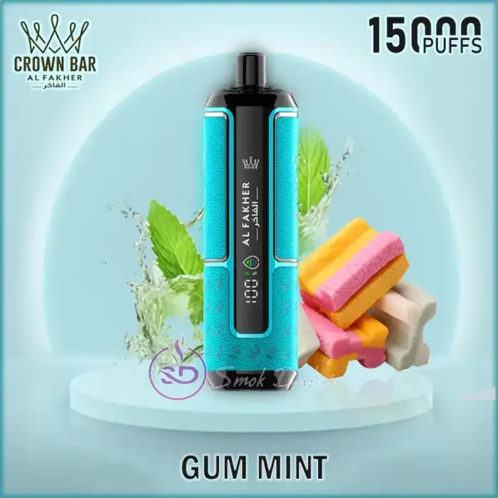 AL-FAKHER-CROWN-BAR-HYPERMAX-15000-PUFFS-Gum-Mint