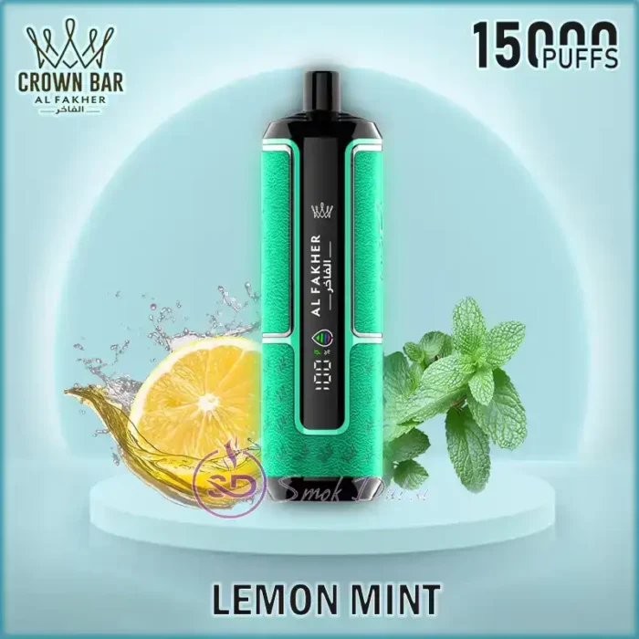 AL-FAKHER-CROWN-BAR-HYPERMAX-15000-PUFFS-Lemon-Mint