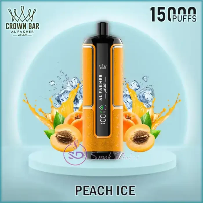 AL-FAKHER-CROWN-BAR-HYPERMAX-15000-PUFFS-Peach-Ice