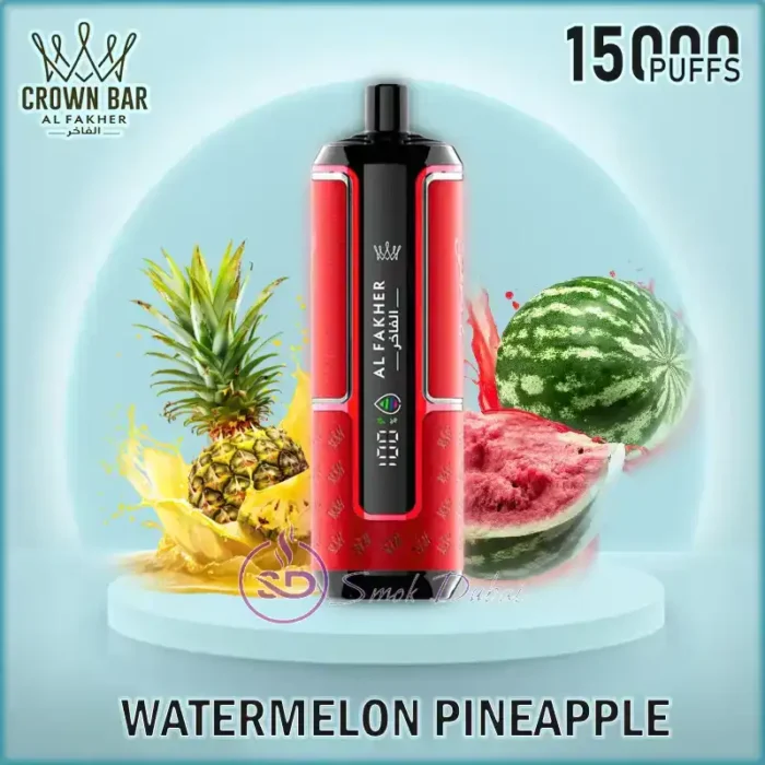 AL-FAKHER-CROWN-BAR-HYPERMAX-15000-PUFFS-Watermelon-Pineapple