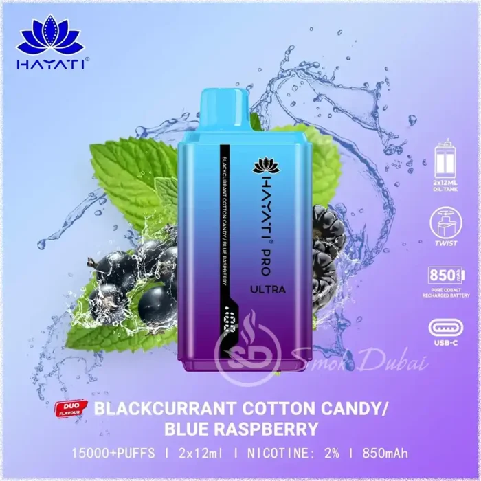 Hayati-Pro-Ultra-15000-Puffs-Blackcurrant-Cotton-Candy-Blue-Raspberry