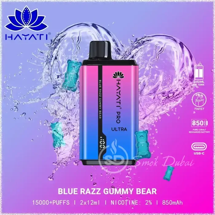 Hayati-Pro-Ultra-15000-Puffs-Blue-Razz-Gummy-Bear