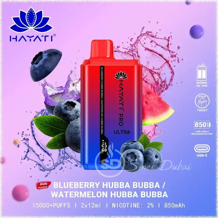 Hayati-Pro-Ultra-15000-Puffs-Blueberry-Hubba-Bubba-Watermelon-Hubba-Bubba