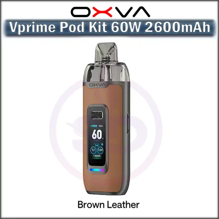OXVA-VPRIME-Pod-Kit-Brown-Leather