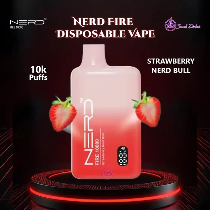 Nerd Fire 10000 Puffs Disposable Vape Strawberry NERD Bull