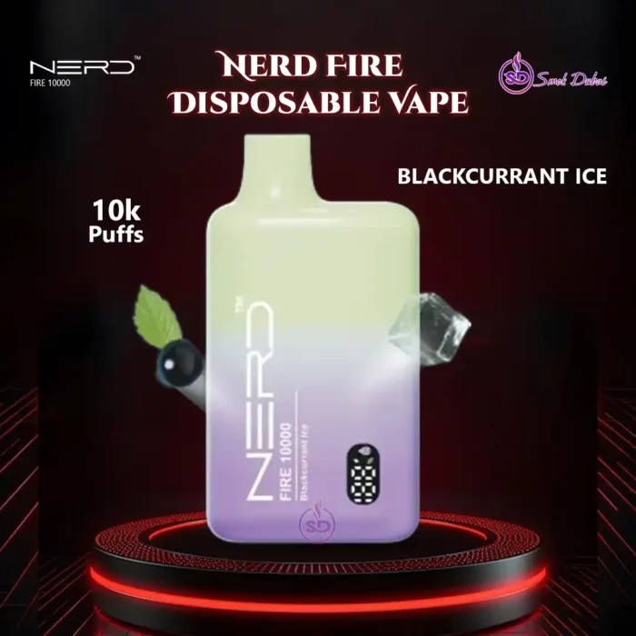 Nerd Fire 10000 Puffs Disposable Vape Blackcurrant Ice