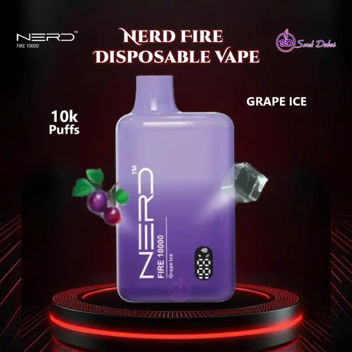 Nerd Fire 10000 Puffs Disposable Vape GRAPE ICE