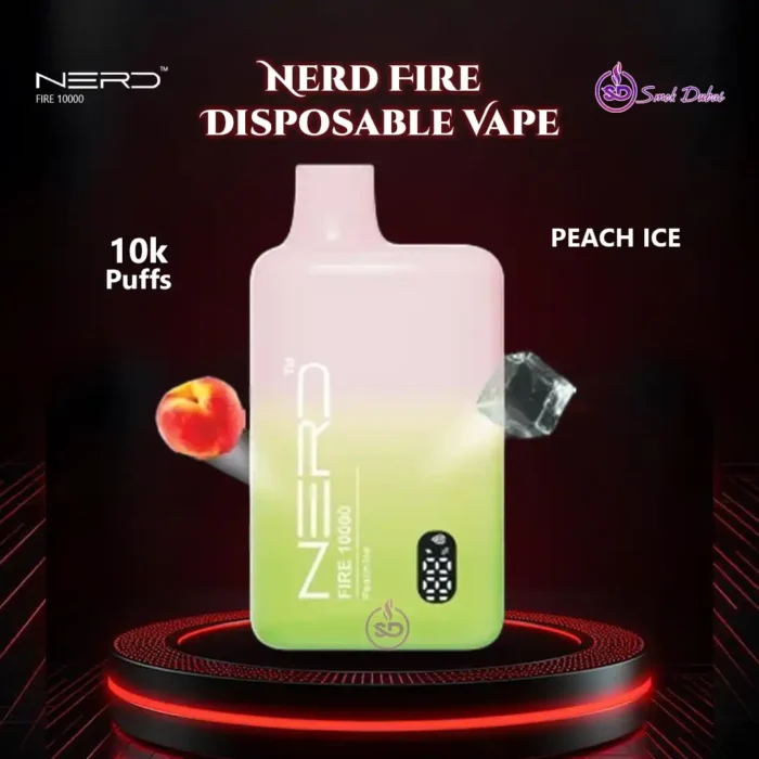 Nerd Fire 10000 Puffs Disposable Vape Peach Ice