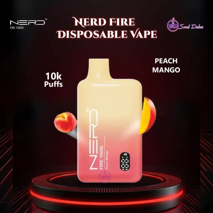 Nerd Fire 10000 Puffs Disposable Vape Peach Mango