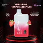 Nerd Fire 10000 Puffs Disposable Vape Strawberry Watermelon Bubblegum