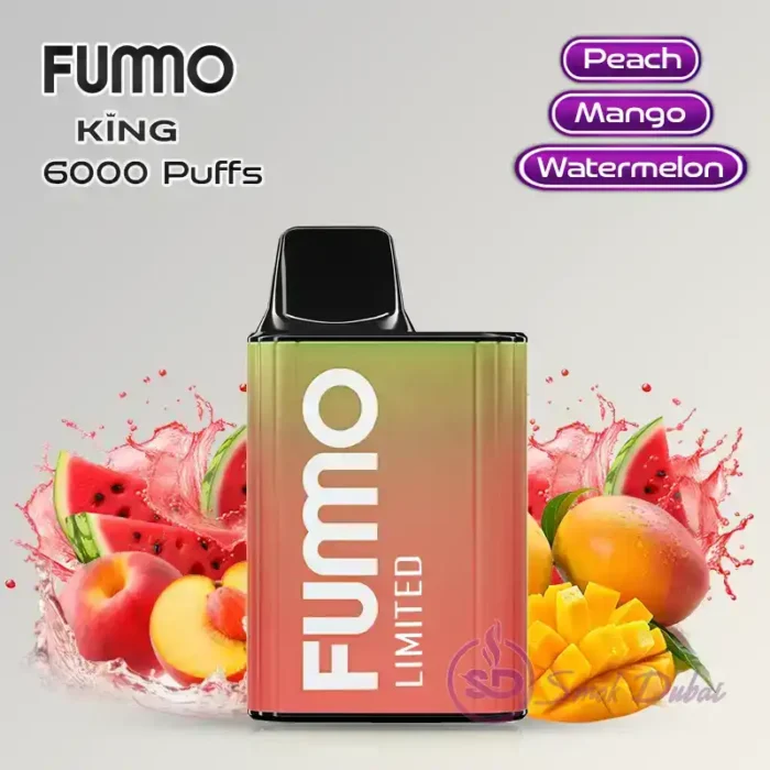 Fumo-King-6000-Puffs-Disposable-Vape-Limited-Peach-Mango-Watermelon