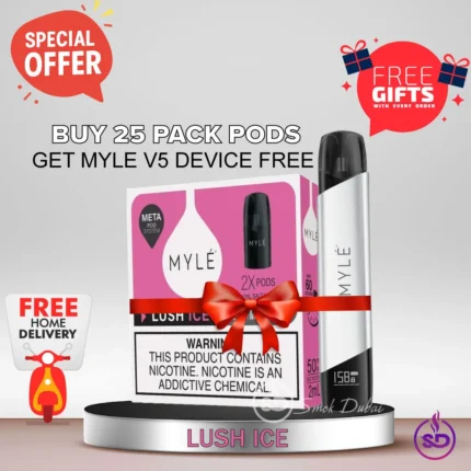25 Pack Lush Ice with Free Myle V5 Device