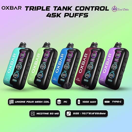 OXBAR Triple Tank Control 45k Puffs Disposable Vape In Dubai UAE