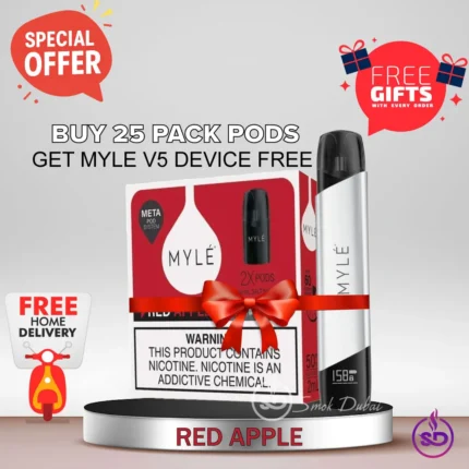 Red Apple Pods Get Free Myle V5 Device