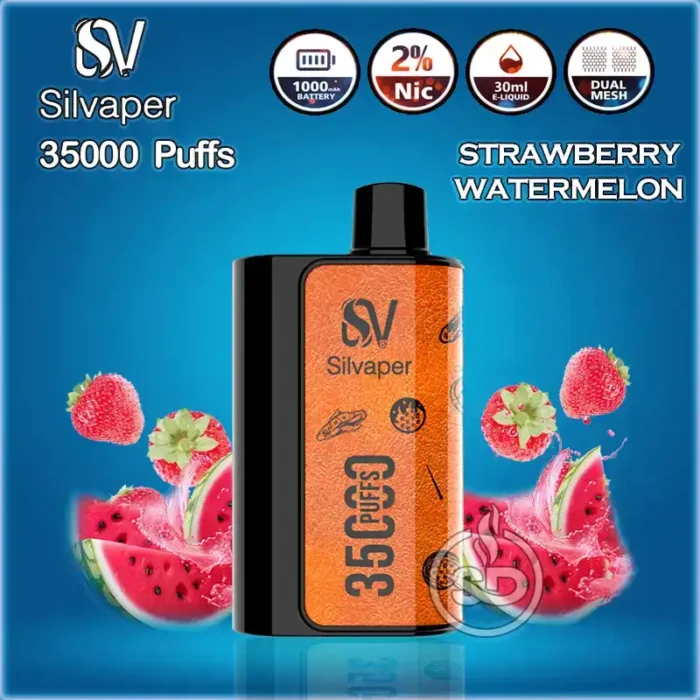Silvaper-35000-Puffs-Disposable-Vape-Strawberry-Watermelon