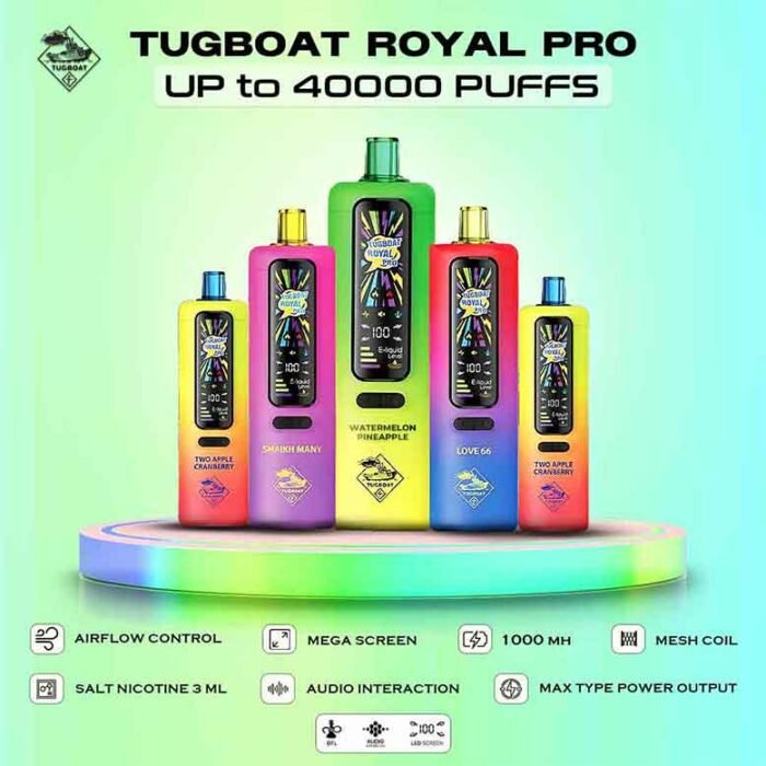 Tugboat Royal Pro 40000 Puffs Disposable Vape In UAE