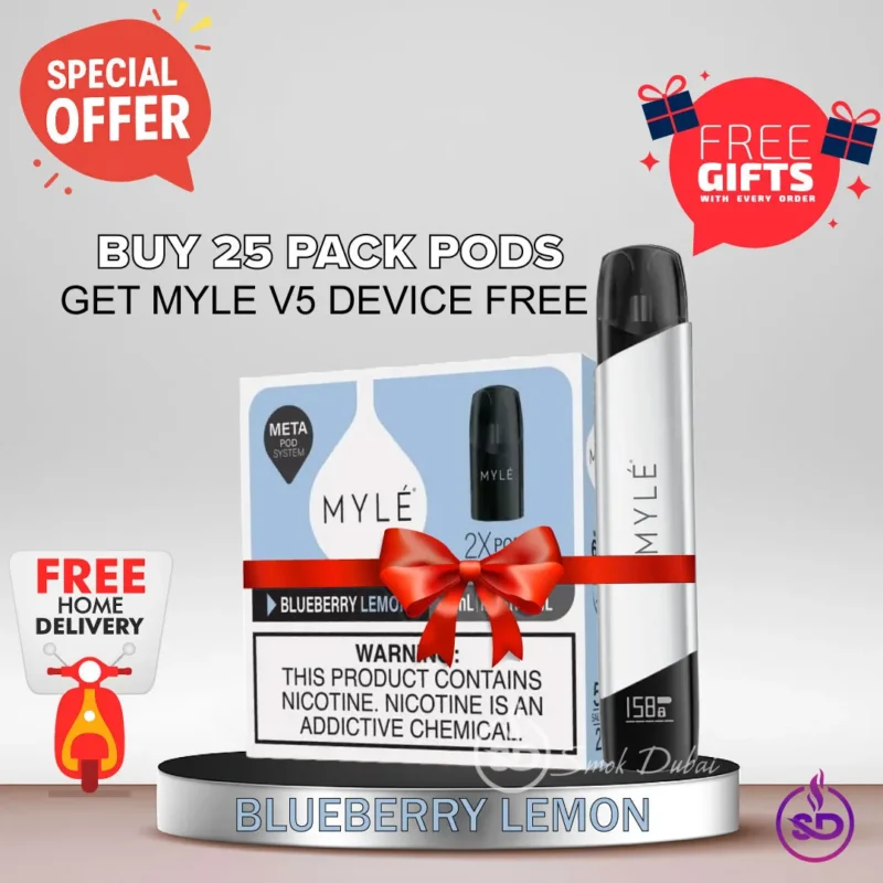 25 Pack Blueberry Lemon + Free Myle V5 Device + Free Delivery