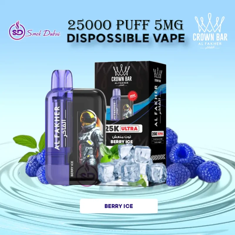 AL FAKHER Ultra 25000 Puffs 5MG Disposable Vape in Dubai – Premium Blue Berry Ice