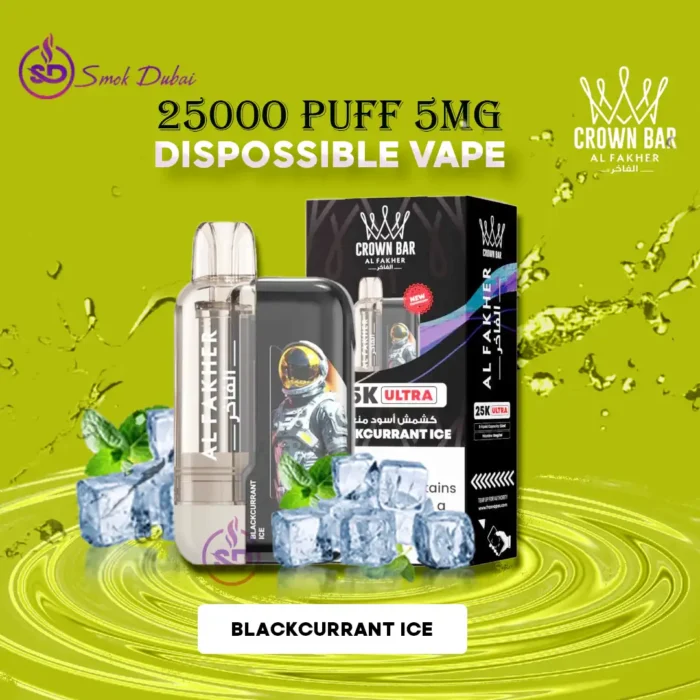 AL FAKHER Ultra 25000 Puffs 5MG Disposable Vape in Dubai – Premium Blue Blackcurrant Ice