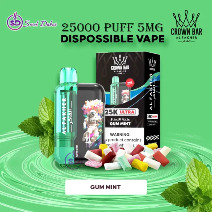 AL FAKHER Ultra 25000 Puffs 5MG Disposable Vape in Dubai – Premium Gum Mint