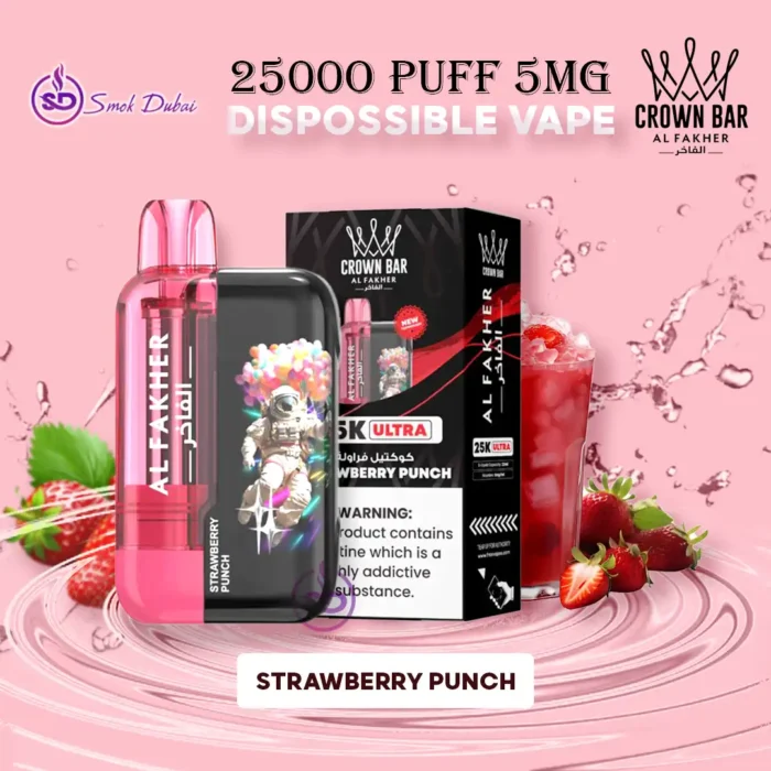 AL FAKHER Ultra 25000 Puffs 5MG Disposable Vape in Dubai – Premium Strawberry Punch