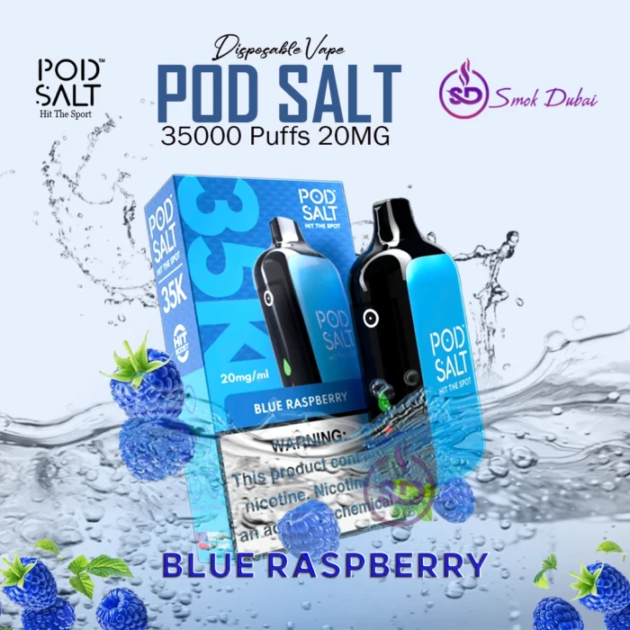 Pod Salt 35000 Puffs 20mg Disposable Vape BLUE RASPEBERRY in Dubai