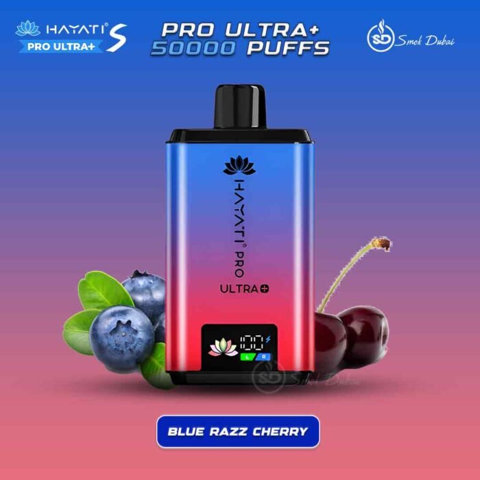 Hayati Pro Ultra+ S 50000 Puffs Disposable Vape Blue Razz Cherry In UAE