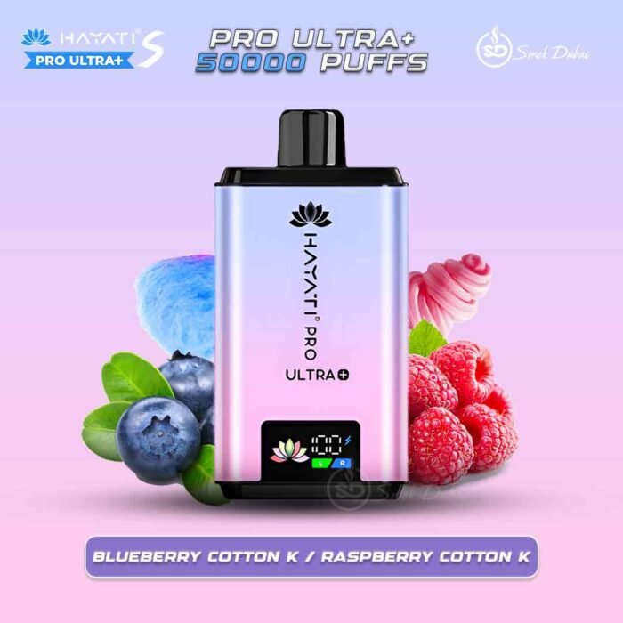 Hayati Pro Ultra+ S 50000 Puffs Disposable Vape Cotton K Raspberry Cotton K In UAE