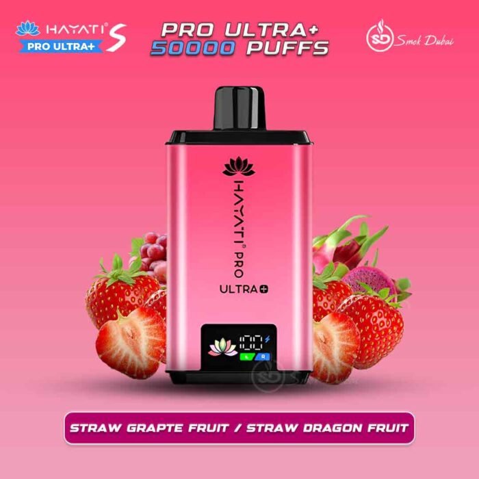 Hayati Pro Ultra+ S 50000 Puffs Disposable Straw-Grape Fruit ,Straw Dragon Fruit in UAE
