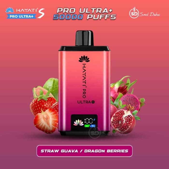 Hayati Pro Ultra+ S 50000 Puffs Disposable Straw Guava Dragon Berries in UAE