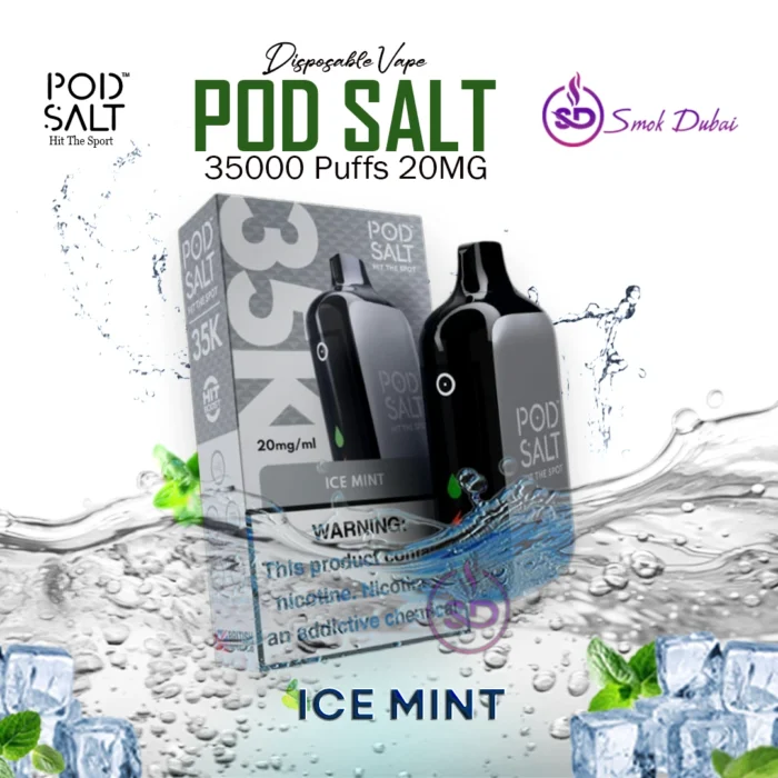Pod Salt 35000 Puffs 20mg Disposable Vape ICE MINT in Dubai