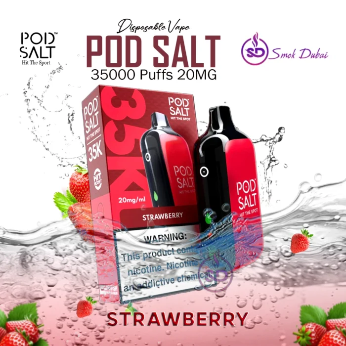 Pod Salt 35000 Puffs 20mg Disposable Vape STRAWBERRY in Dubai