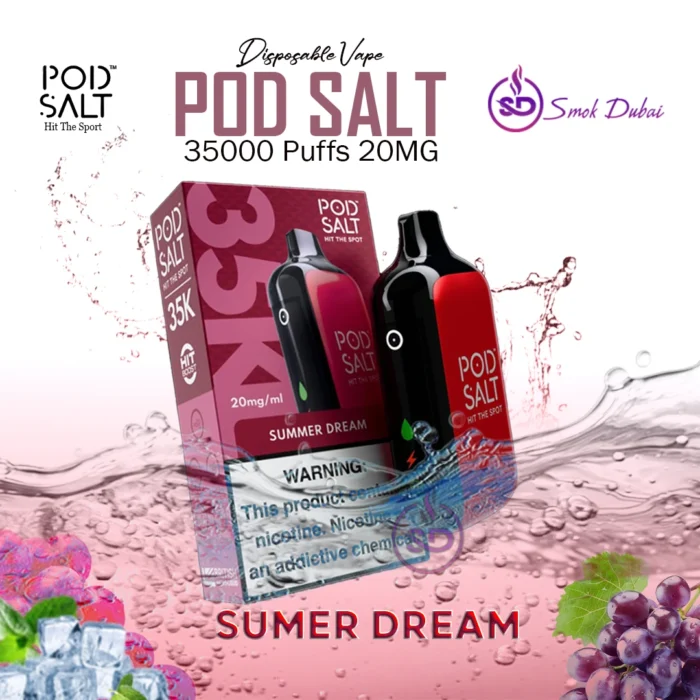 Pod Salt 35000 Puffs 20mg Disposable Vape SUMMER DREAM in Dubai