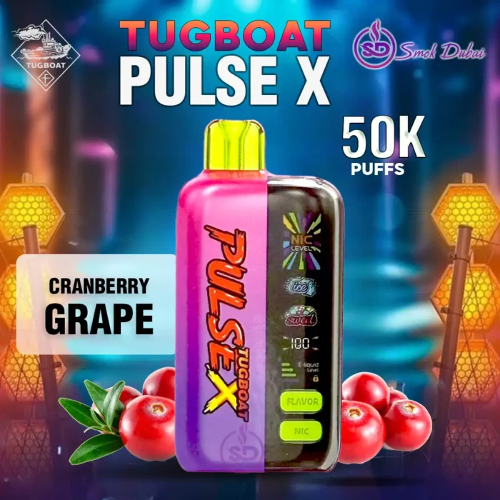 Buy Tugboat PULSE X 50K Puffs in UAE Cranberry Grape