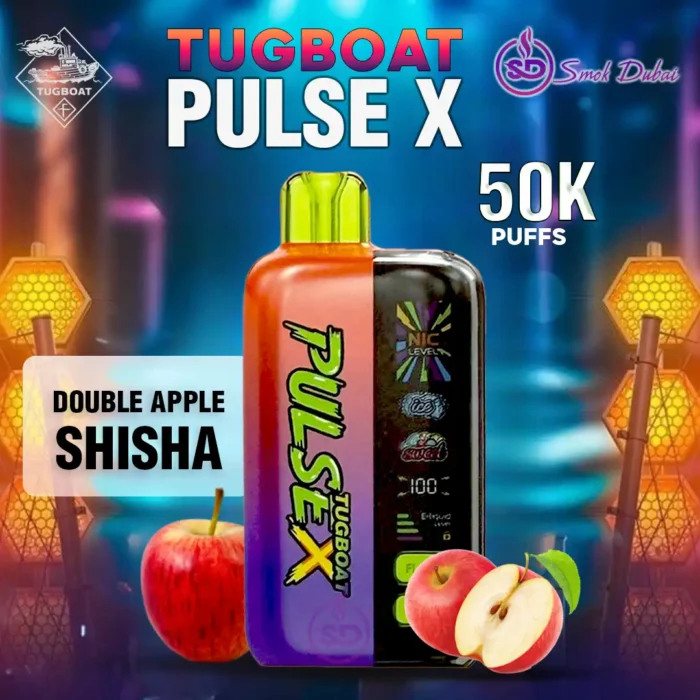 Buy Tugboat PULSE X 50K Puffs in UAE Double Apple Shisha