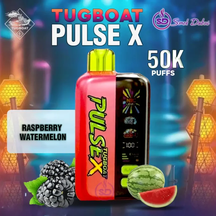 Buy Tugboat PULSE X 50K Puffs in UAE Raspeberry Watermelon