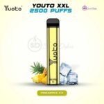 Yuoto XXL 2500 Puffs Disposable Vape Pineapple Ice in UAE