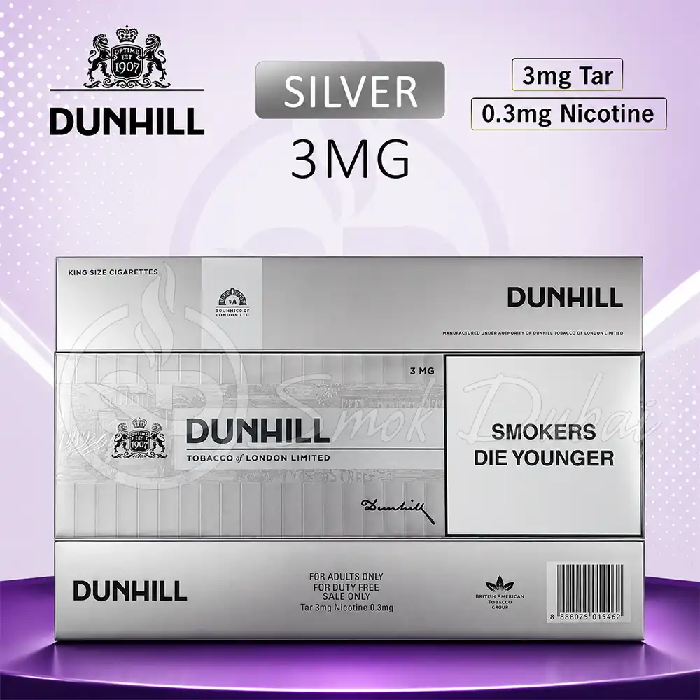 Dunhill Silver 3mg-Cigarettes Dunhill Silver Cigarettes