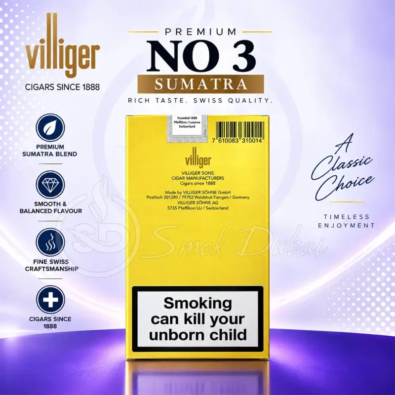 Villiger Premium No3 Sumatra Cigars In Dubai-UAE